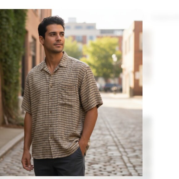 Campia Moda Men’s Hawaiian Shirt Size S Short Sleeve Button Point Collar - Picture 12 of 15